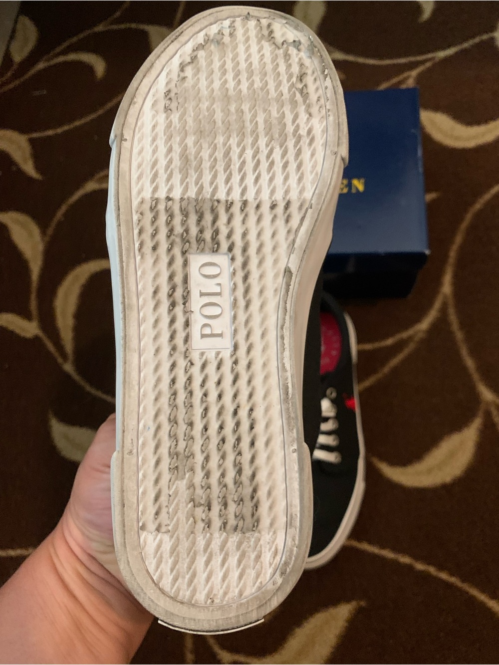 Polo by Ralph Lauren Black Canvas Sneakers with White Laces - Picture 5 of 5